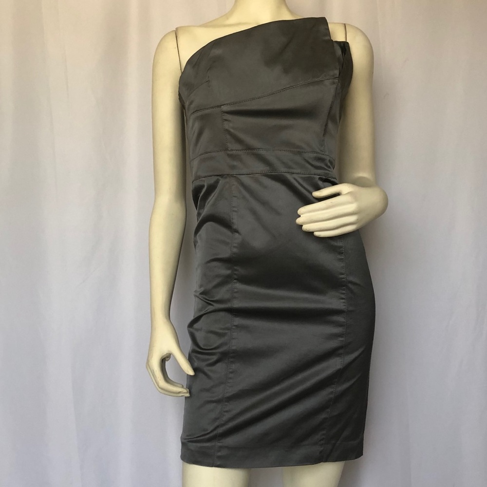 Smokey Grey Strapless Dress